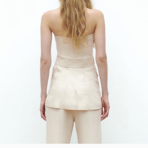 Zara strapless linen blend top - Picture 7 of 8